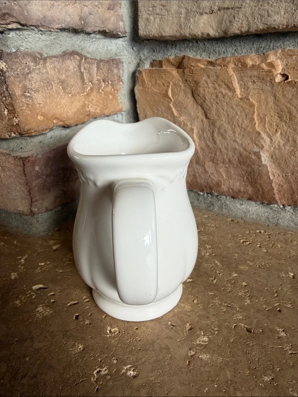 Pfaltzgraff Cream Creamer with Embossed Border